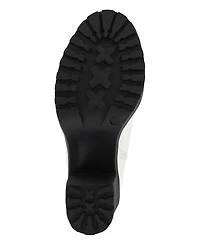 Mia Women's Annamaria Block Heel Lug Sole Biker Boots