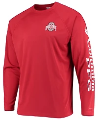 Columbia Men's Pfg Ohio State Buckeyes Terminal Tackle Omni-Shade Long Sleeve T-Shirt