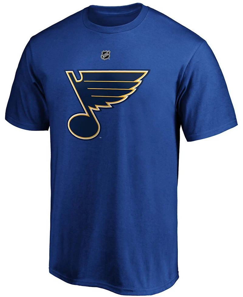 Fanatics Branded Men's Jordan Binnington Blue St. Louis Blues Team Authentic Stack Name & Number T-Shirt