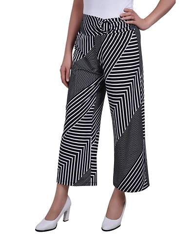 Women's Cropped Pull On with Faux Belt Pants
