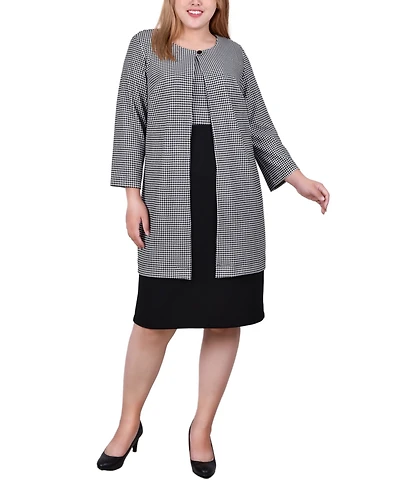 Ny Collection Plus Two Piece Dress Set