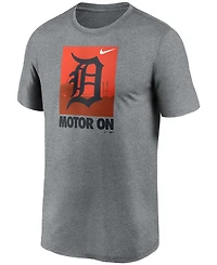 Men's Heathered Gray Detroit Tigers Local Logo Legend T-shirt