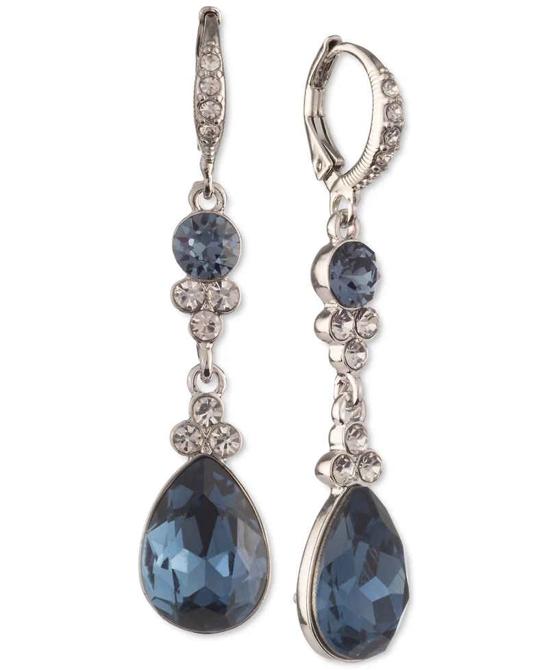 Givenchy Pear-Shape Crystal Double Drop Earrings