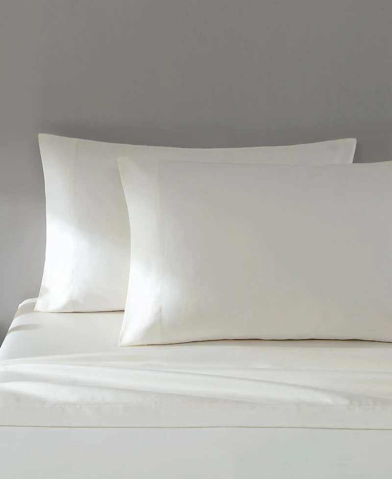 Vera Wang Solid 800 Thread Count Cotton Sateen 4 Piece Sheet Set