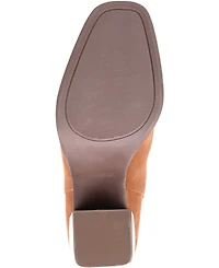 Journee Collection Women's Adalia Knit Block Heel Booties