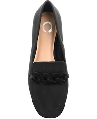 Journee Collection Women's Cordell Chain Detail Loafers
