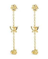 Sterling Forever Women's Sterling Silver Into The Garden Drop Earrings