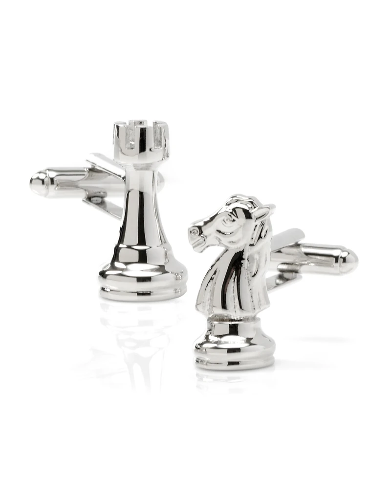 Ox & Bull Trading Co. Men's Knight and Rook Chess Piece Cufflinks