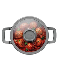 BergHOFF Leo Stone+ Nonstick Ceramic 8" Stock Pot with Lid Recycled, 3qt