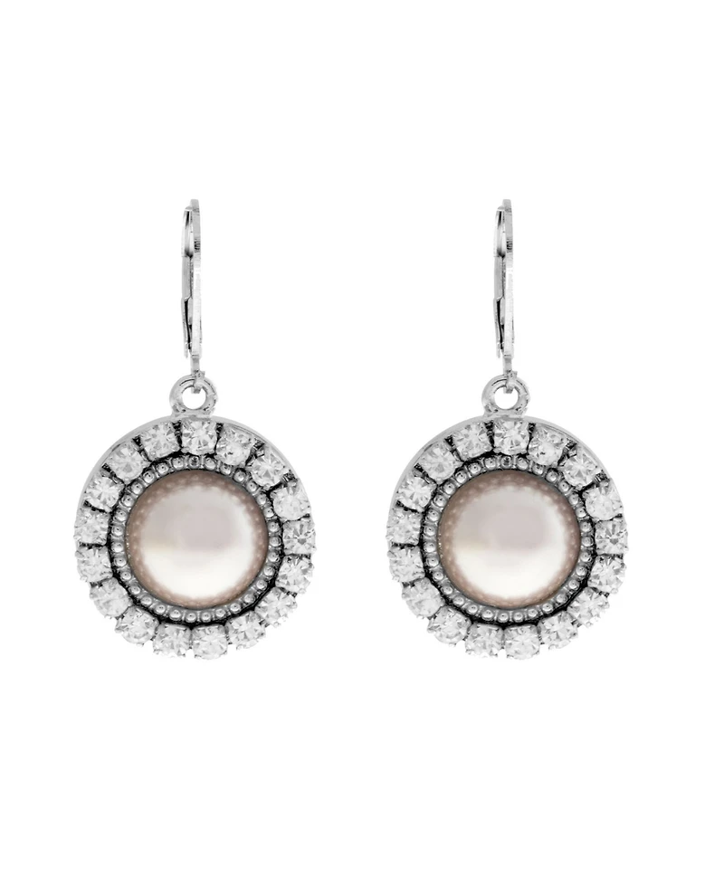 2028 Round Pearl Drop Earrings