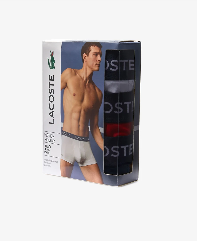 Lacoste Men's 3-Pack Microfiber Trunk Underwear