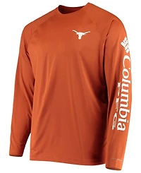 Men's Pfg Burnt Orange Texas Longhorns Terminal Tackle Omni-Shade Long Sleeve T-shirt