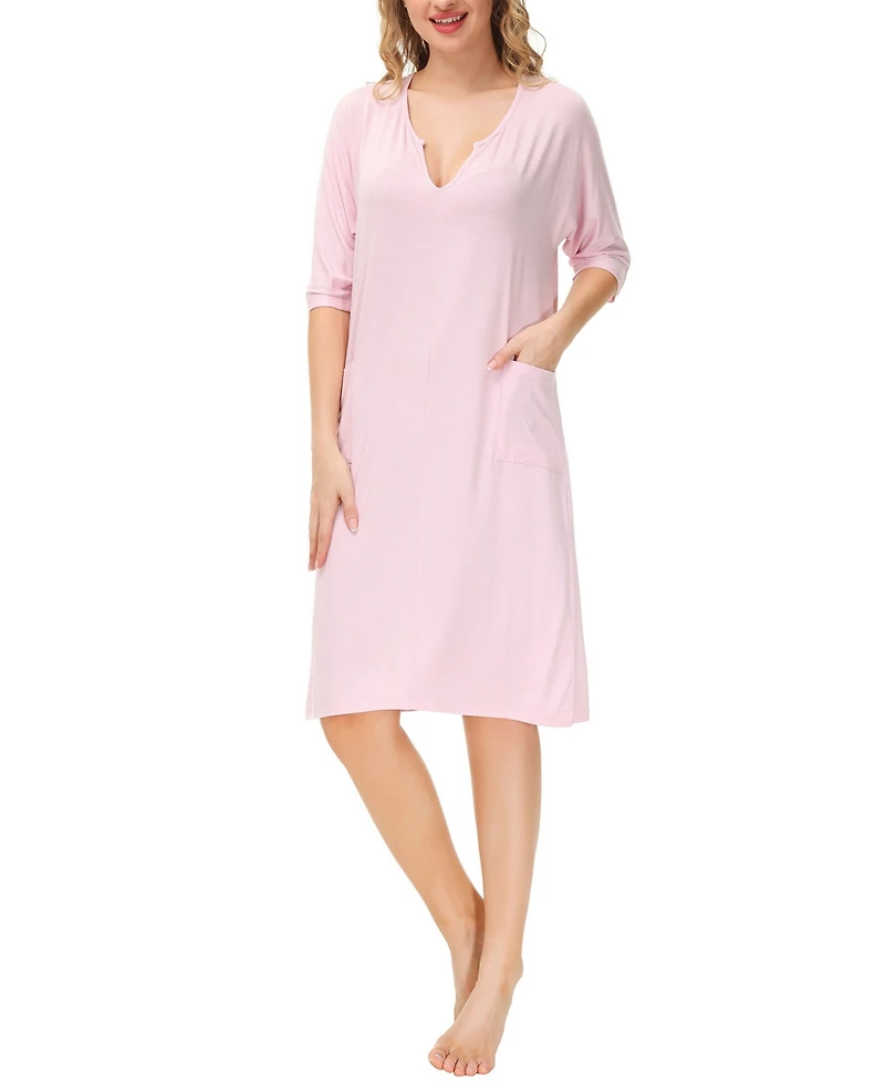 Ink+Ivy Women's Dolman Sleeve Dress with Side Patch Pockets