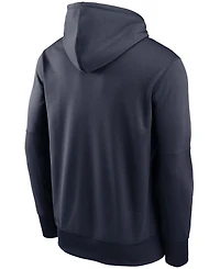 Men's Big and Tall Navy Chicago Bears Fan Gear Primary Logo Therma Performance Pullover Hoodie