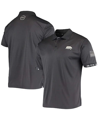 Men's Charcoal Cal Bears Oht Military Inspired Appreciation Digital Camo Polo