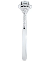 Diamond Princess Halo Ring (1/3 ct. t.w.) in 14k White Gold