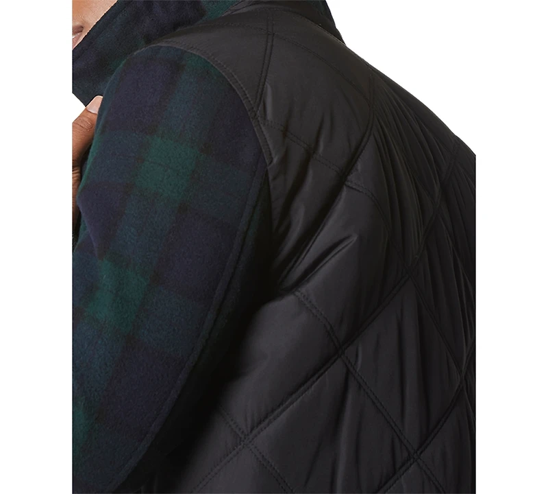 Marc New York Men's Gosper Quilted Plaid Shirt Jacket