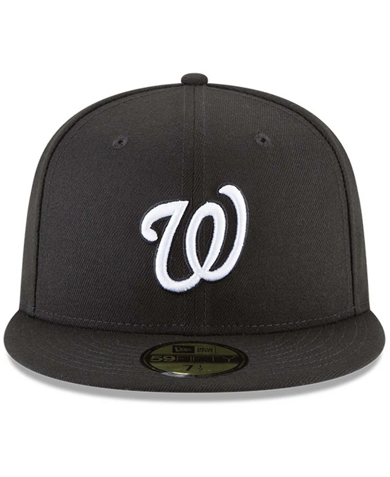 Men's Black Washington Nationals 59FIFTY Fitted Hat