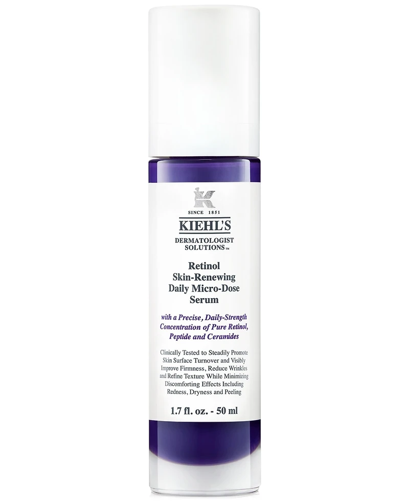 Kiehl's Since 1851 Micro-Dose Anti-Aging Retinol Serum with Ceramides and Peptide, 1.7-oz.