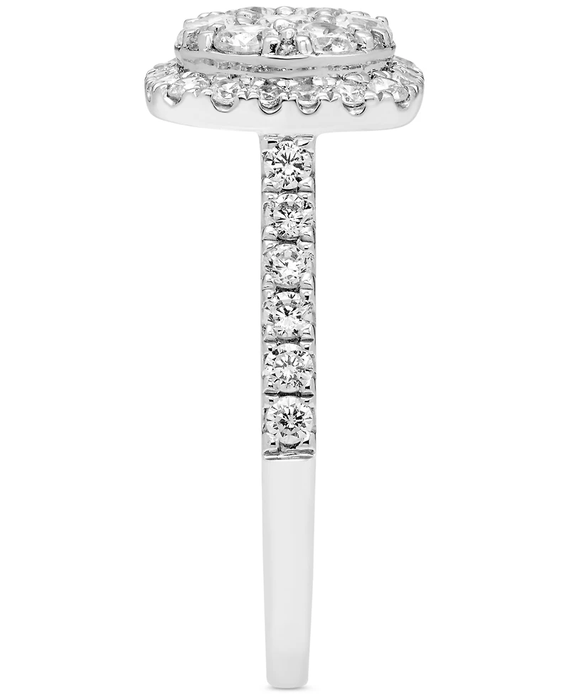 Diamond Cluster Halo Ring (1 ct. t.w.) in 14k White Gold