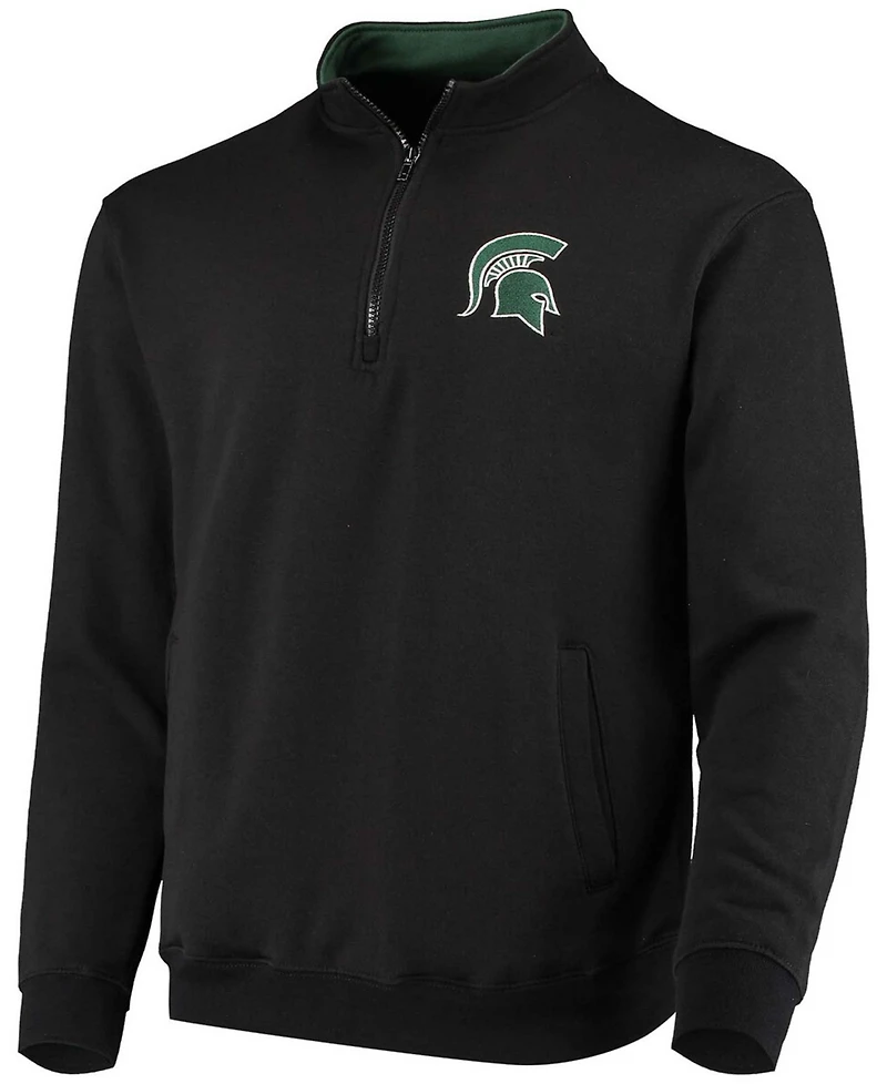 Men's Black Michigan State Spartans Tortugas Logo Quarter-Zip Jacket
