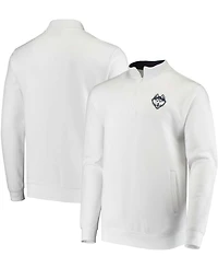 Men's White UConn Huskies Tortugas Logo Quarter-Zip Jacket