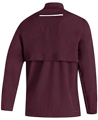 Men's Maroon Mississippi State Bulldogs 2021 Sideline Aeroready Quarter-Zip Jacket