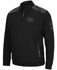 Men's Black Pitt Panthers Oht Military-Inspired Appreciation Commo Fleece Quarter-Zip Jacket