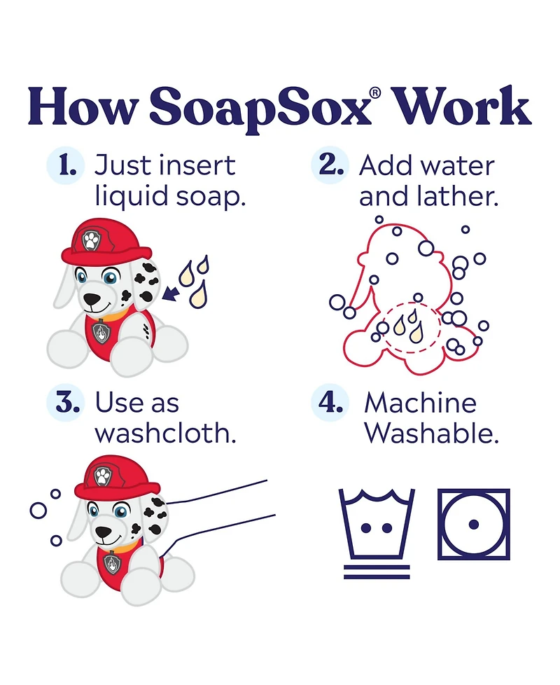 SoapSox Paw Patrol Marshall Bath Toy Sponge