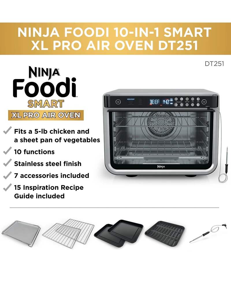 Ninja DT251 Foodi 10-in-1 Smart Xl Air Fry Oven