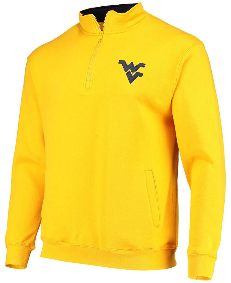 Men's Gold-Tone West Virginia Mountaineers Tortugas Logo Quarter-Zip Jacket