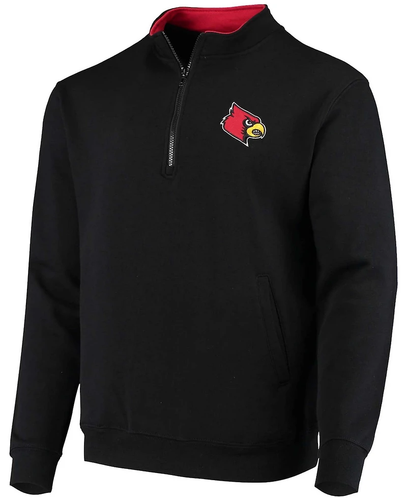 Men's Black Louisville Cardinals Tortugas Logo Quarter-Zip Jacket