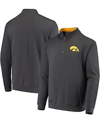 Men's Charcoal Iowa Hawkeyes Tortugas Logo Quarter-Zip Jacket
