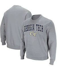 Colosseum Men's Georgia Tech Yellow Jackets Arch Logo Tackle Twill Pullover Sweatshirt