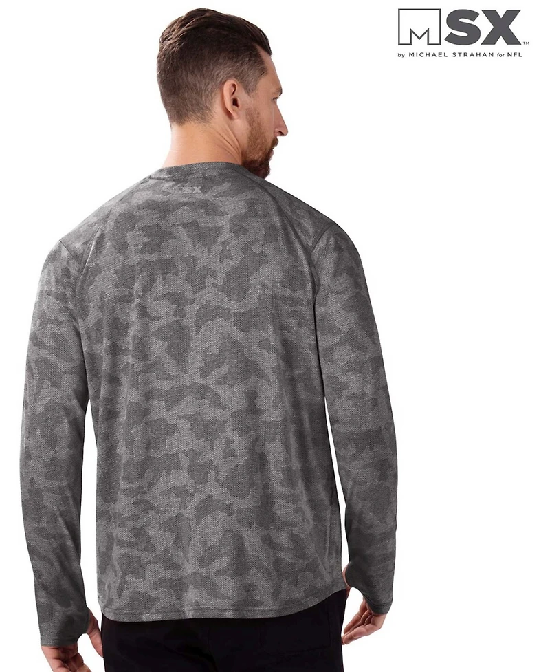 Men's Black Carolina Panthers Camo Long Sleeve T-shirt