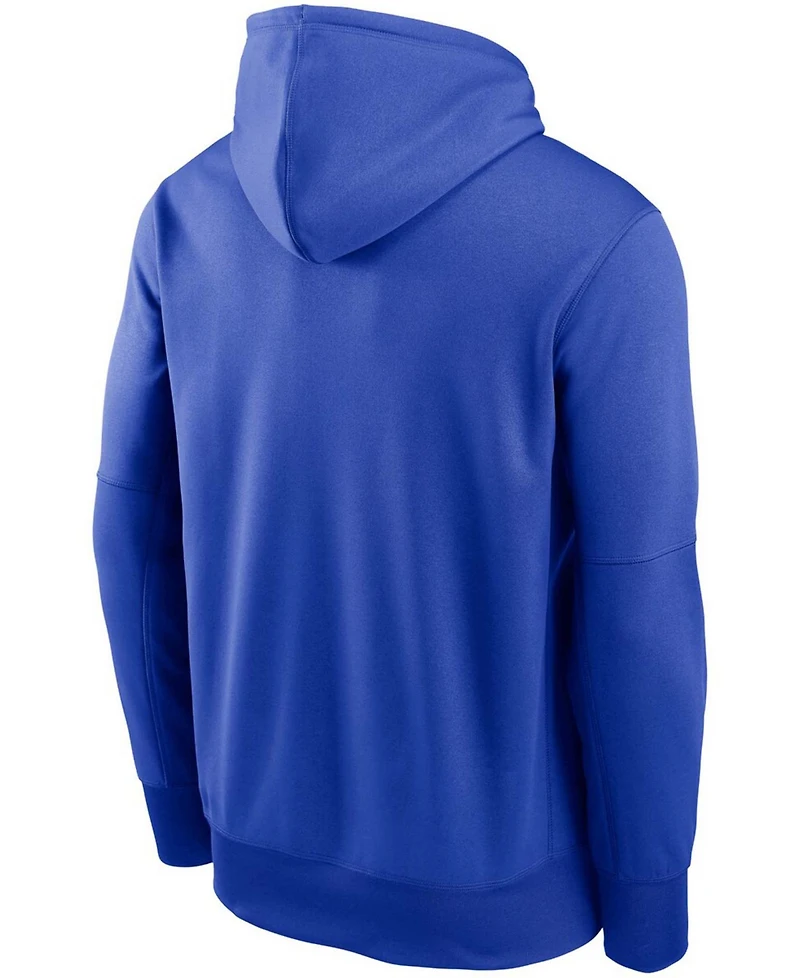 Men's Royal Los Angeles Rams Primary Logo Therma Performance Pullover Hoodie