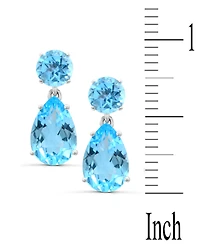 Blue Topaz Drop Earrings (9-1/4 ct. t.w.) in Sterling Silver