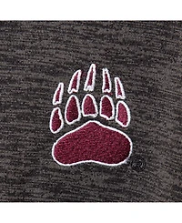 Men's Heather Black Montana Grizzlies Down Swing Raglan Polo Shirt