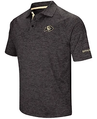 Men's Heather Black Colorado Buffaloes Down Swing Polo Shirt