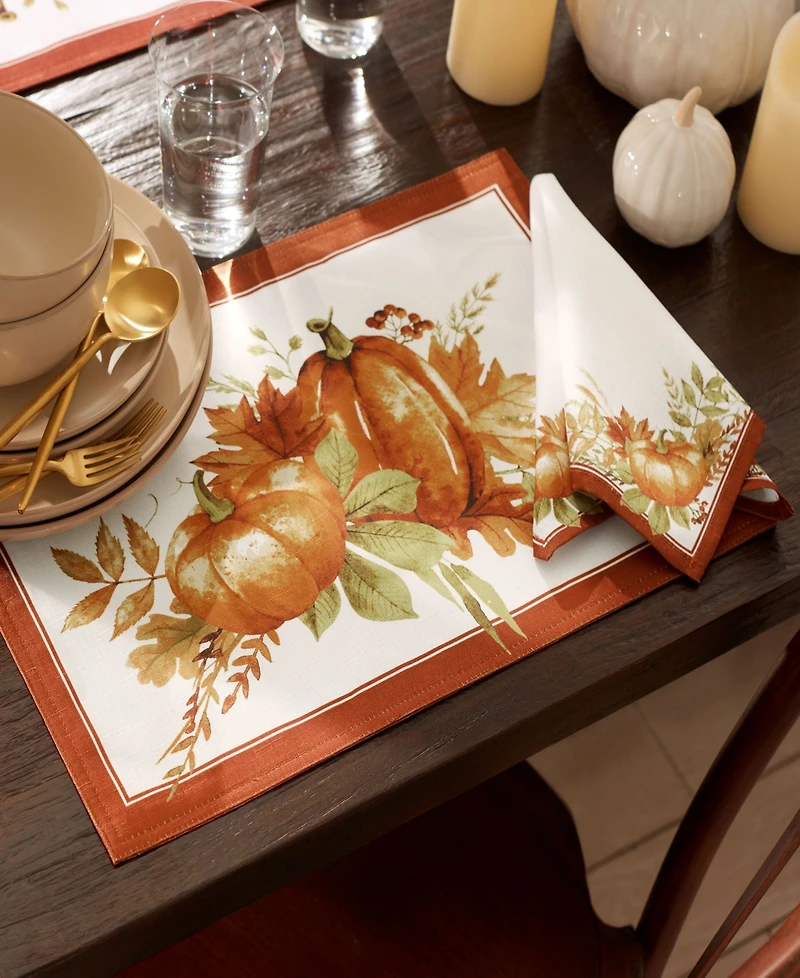 Autumn Pumpkin Grove Fall Napkin, Set of 4