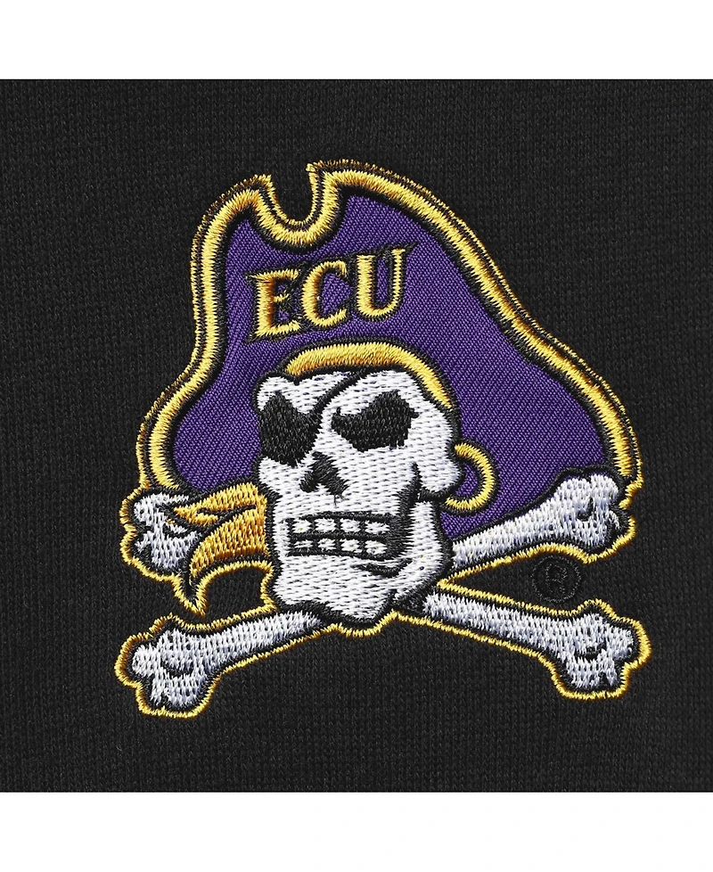 Men's Black Ecu Pirates Tortugas Logo Quarter-Zip Jacket