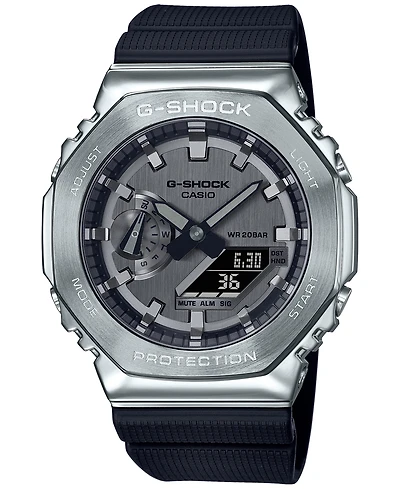 G-Shock Men's Black & Silver-Tone Strap Watch 45.2mm