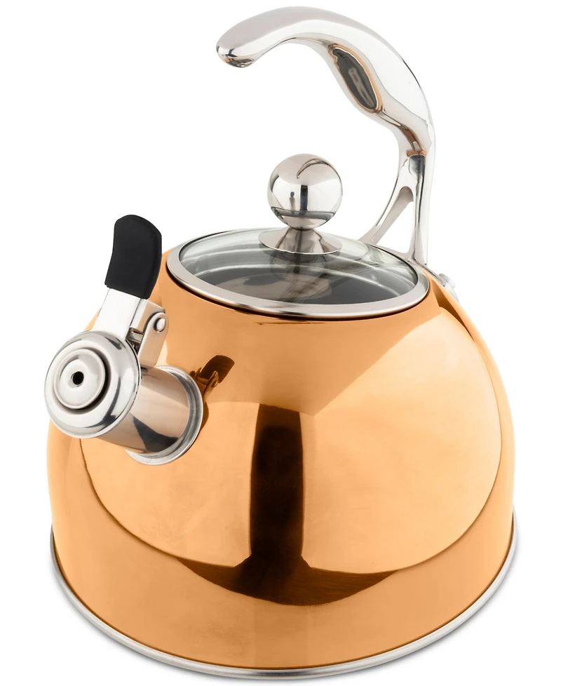 Viking Stainless Steel 2.6-Qt. Copper Tea Kettle with Copper Handle