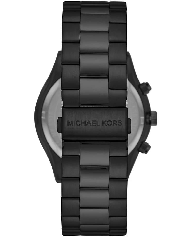Michael Kors Men's Slim Runway Black Stainless Steel Bracelet Watch, 44mm