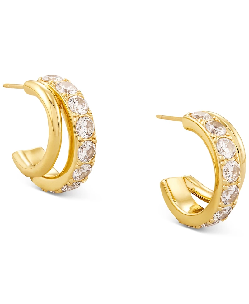 Kendra Scott Small Cubic Zirconia Split Hoop Earrings, 0.75"