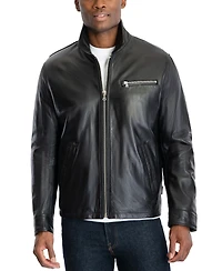 Michael Kors Men's James Dean Leather Jacket, Created for Macy's
