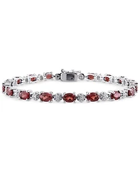 Garnet (9-7/8 ct. t.w.) & Diamond Accent Link Bracelet Sterling Silver (Also Peridot)