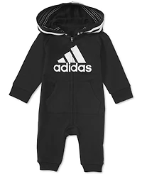 adidas Baby Boys or Girls Logo Full Zip Hooded Coverall