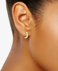 Diamond Braided Hoop Earrings (1/5 ct. t.w.) in 14k Yellow Gold