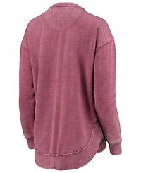 Women's Crimson Alabama Crimson Tide Vintage-Like Wash Pullover Sweatshirt